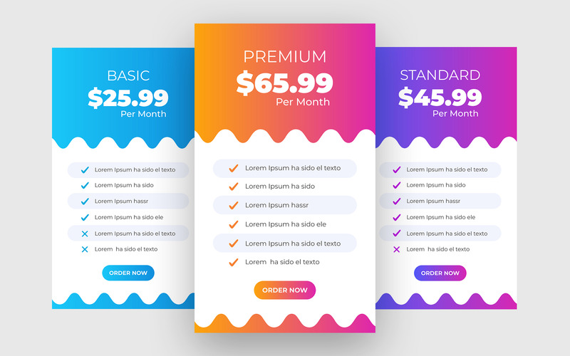 Prissättningstabell UI-element Design Ver-5 - Features Image 1