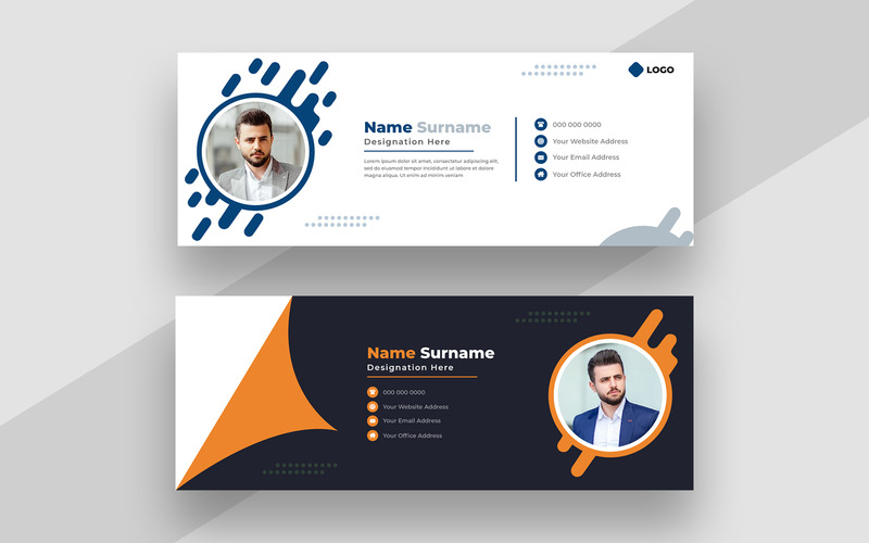 Design de modelo de assinatura de e-mail moderno versão 4 - Features Image 1