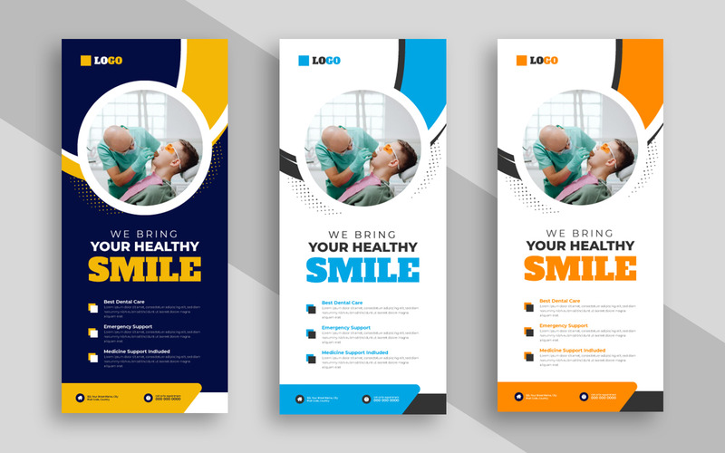 Dental medical healthcare rack card or dl flyer Ver-1 - Features Image 1