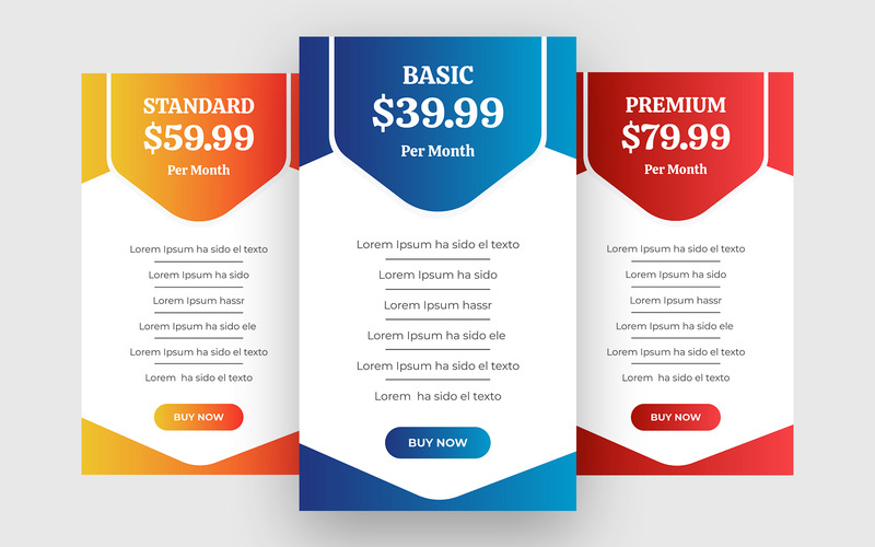 Prissättningstabell UI-element Design Ver-4 - Features Image 1