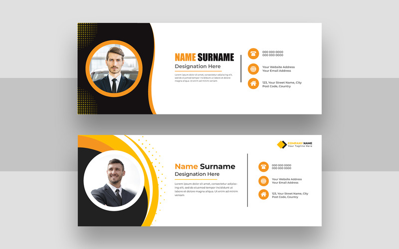 Design de modelo de assinatura de e-mail moderno versão 1 - Features Image 1