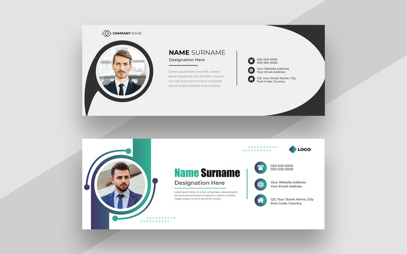 Design de modelo de assinatura de e-mail moderno versão 3 - Features Image 1