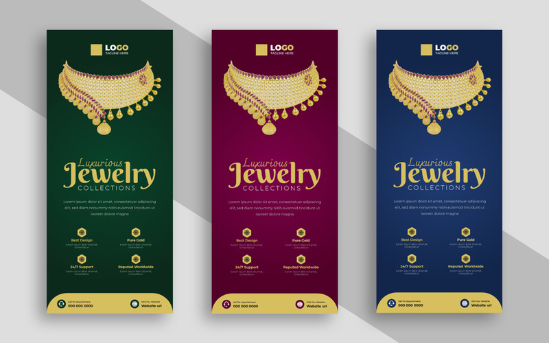 Elegant Jewelry rack card or dl flyer Ver-1 - Features Image 1