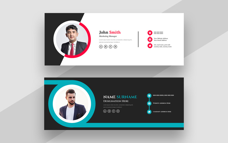 Modern Email Signature Template Design Ver-9 - Features Image 1