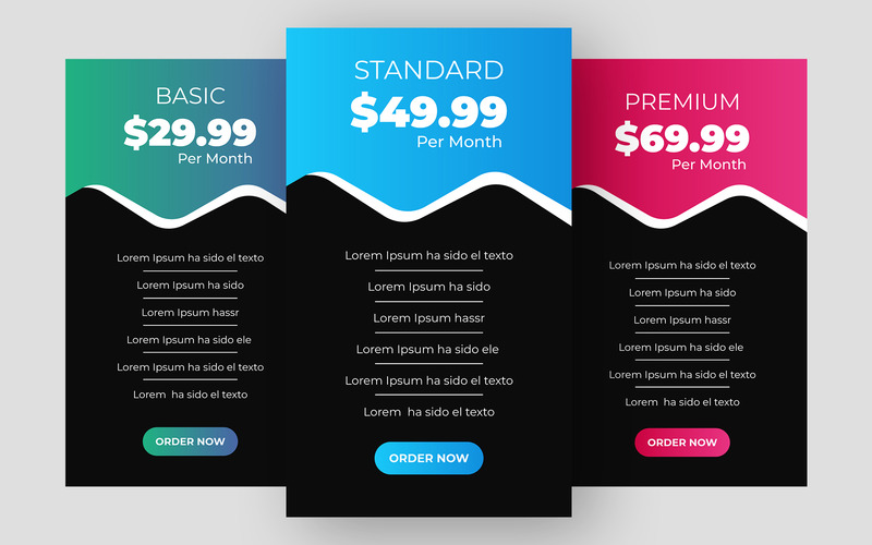 Prissättningstabell UI-element Design Ver-2 - Features Image 1