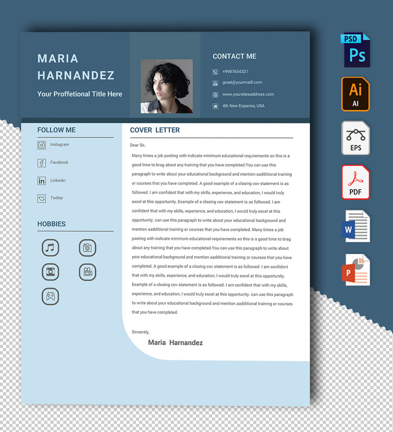 Maria Catherine Professional Resume Template - Features Image 2