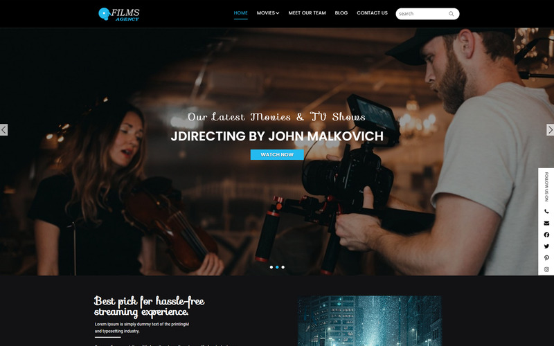 Films Agency Movie WordPress Theme - Features Image 1