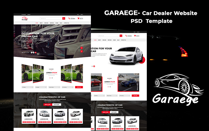 Garaege -Car Dealer Website PSD Template - Features Image 1
