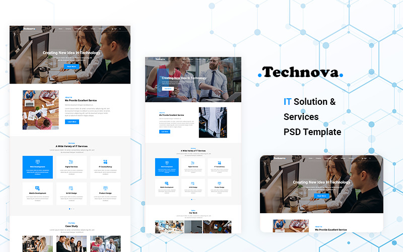 IT Solution & Services PSD Template - TemplateMonster