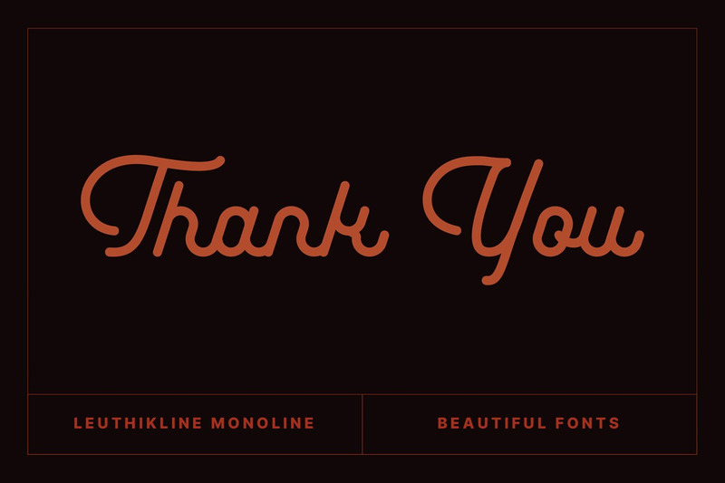 Leuthikline - Beautiful Monoline Font - Features Image 9