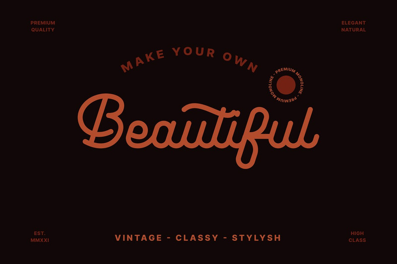 Leuthikline - Beautiful Monoline Font - Features Image 2