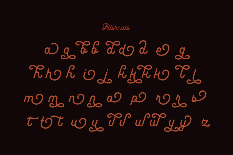 Leuthikline - Beautiful Monoline Font - Features Image 7