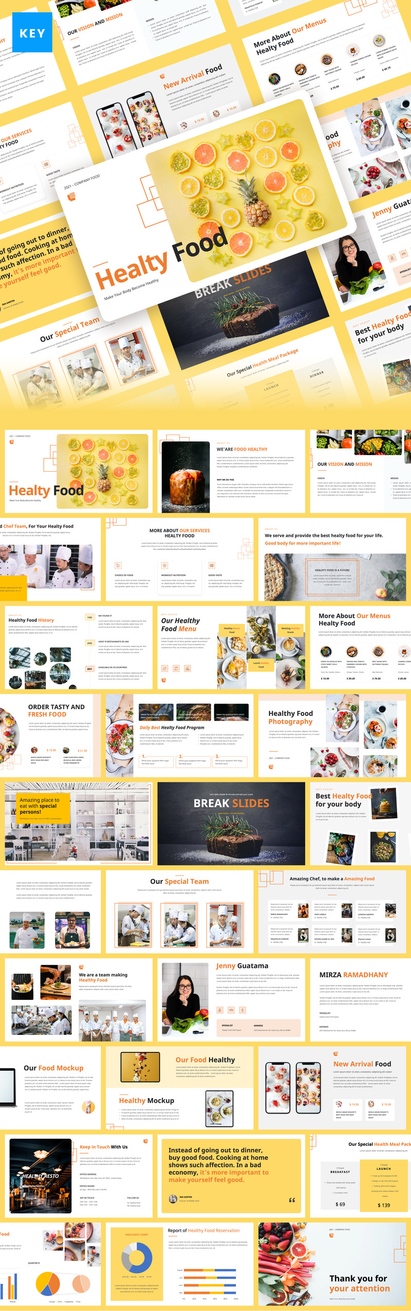Healty Food — Food and Restaurant Keynote Template - Features Image 1