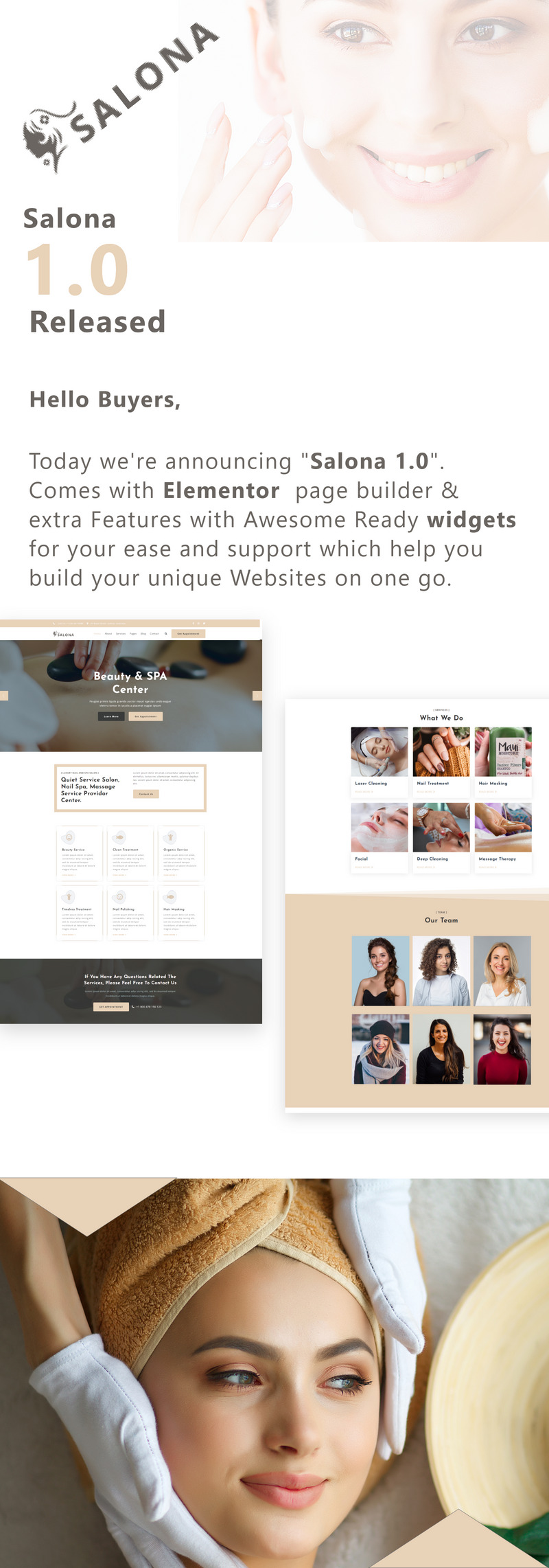 Salona - Nail spa, Massage spa and Salon WordPress Theme - Features Image 1