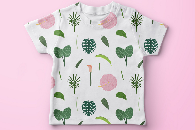 Papağanlar Ve Tropik Çiçekler Dikişsiz Desen Koleksiyonu Vol.1 - Features Image 1