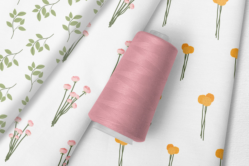 Modello senza cuciture floreale impostato vol. 1 - Caratteristiche Immagine 1