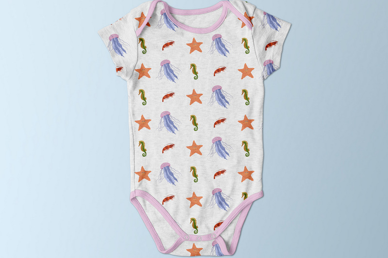 Sea Animals Seamless Patterns Collection Vol. 2 - Features Image 7