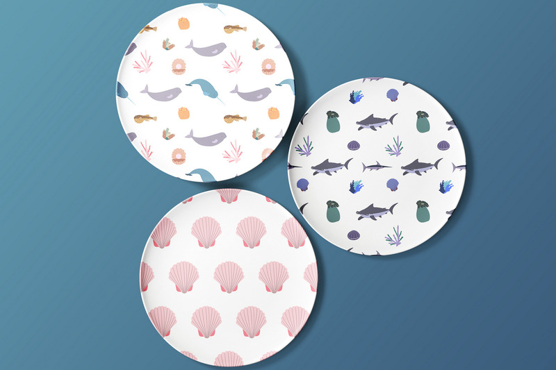 Sea Animals Seamless Patterns Collection Vol. 2 - Features Image 9