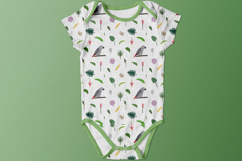 Papağanlar Ve Tropik Çiçekler Dikişsiz Desen Koleksiyonu Vol.1 - Features Image 2