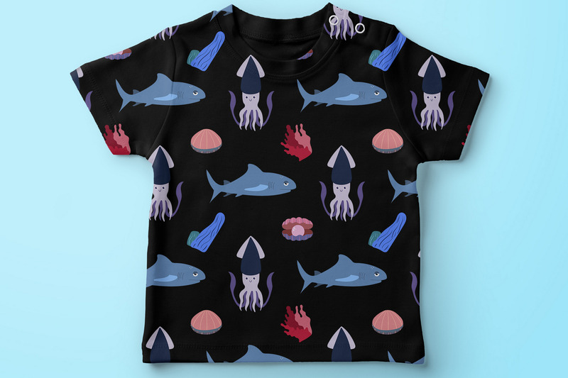 Sea Animals Seamless Patterns Collection Vol. 2 - Features Image 6