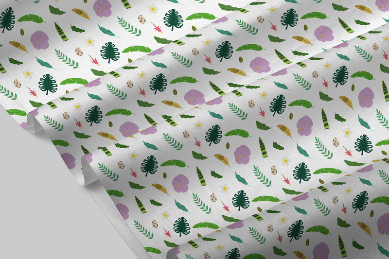 Papağanlar Ve Tropik Çiçekler Dikişsiz Desen Koleksiyonu Vol.1 - Features Image 5