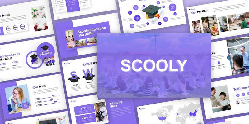 Scooly - modelo de PowerPoint criativo multifuncional de educação - Features Image 1