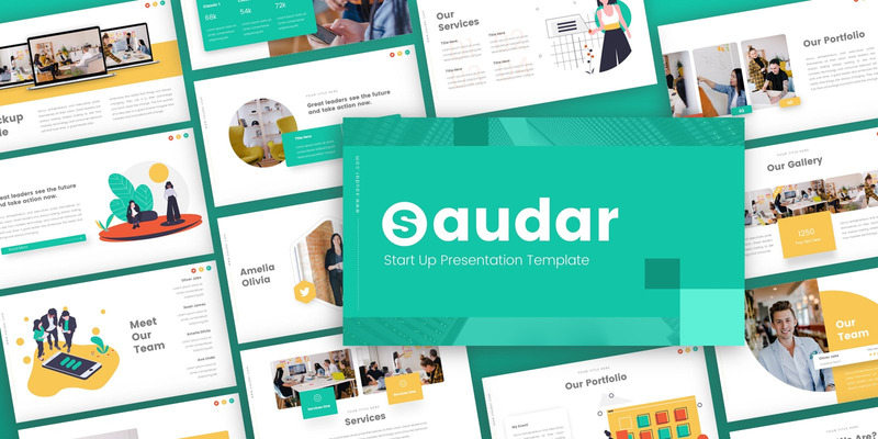 Saudar - Strat Up Multipurpose PowerPoint-mall - Features Image 1