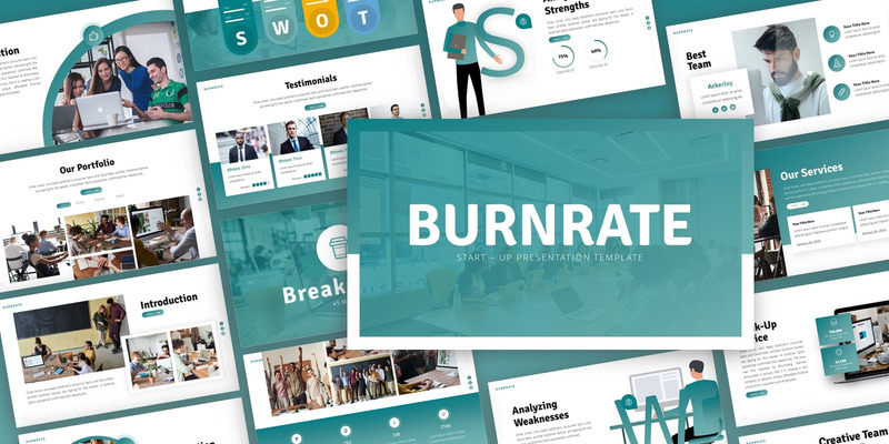 Burnrate - Запуск багатоцільового шаблону PowerPoint - Features Image 1