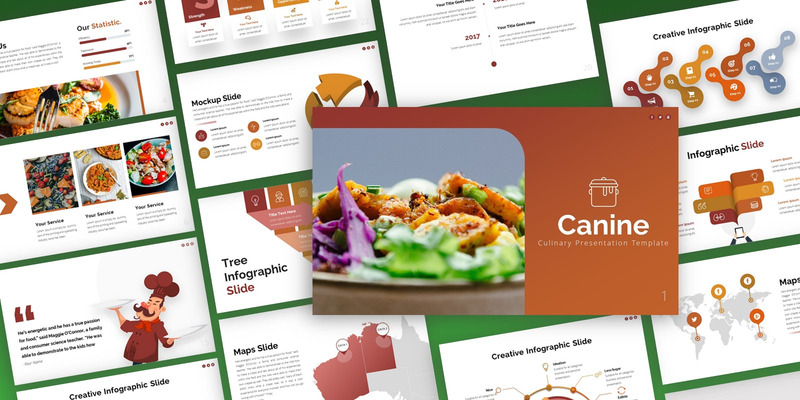 Canine - Culinary Multipurpose PowerPoint Template - Features Image 1