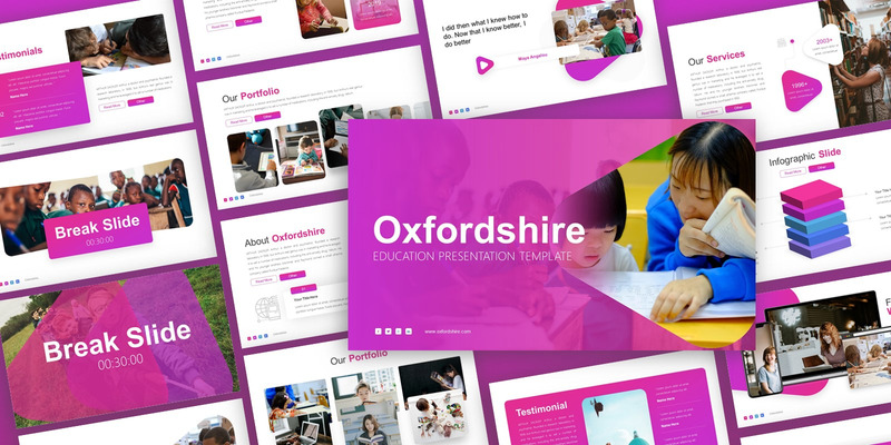 Oxfordshire - Education Multipurpose PowerPoint Template - Features Image 1