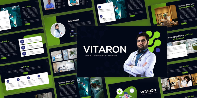 Vitaron - 医疗多用途 PowerPoint 模板 - Features Image 1