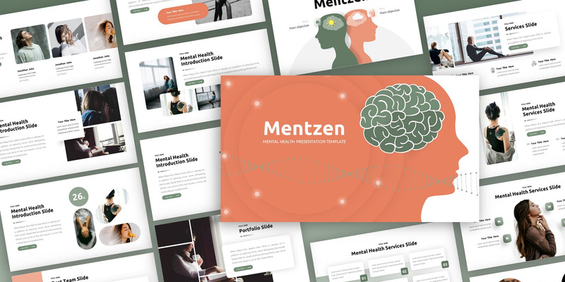 Mentzen - Психическое здоровье Многоцелевой шаблон PowerPoint - Features Image 1