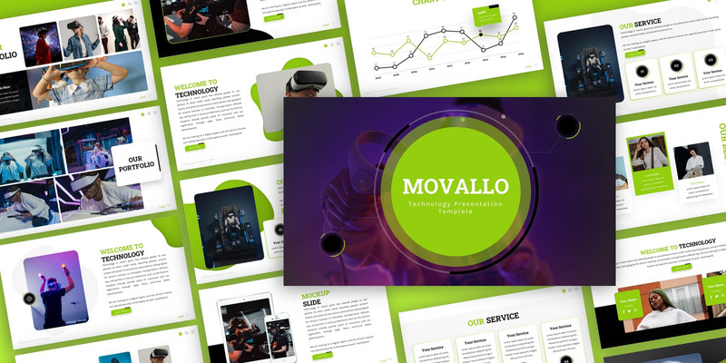 Movallo - Modello PowerPoint multiuso tecnologico - Caratteristiche Immagine 1