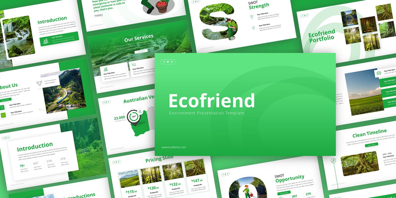 Modello di presentazione PowerPoint per l'ambiente ecologico - Caratteristiche Immagine 1