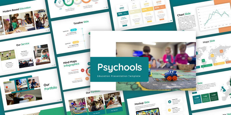 Psychools - Education Багатоцільовий шаблон PowerPoint - Features Image 1