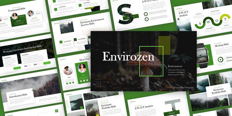 Modello PowerPoint multiuso Envirozen Environment - Caratteristiche Immagine 1