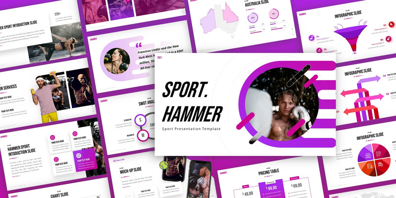 Martello - Modello PowerPoint multiuso sportivo - Caratteristiche Immagine 1