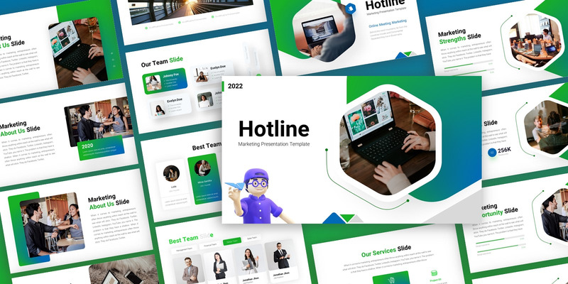 Hotline - Marketing Mehrzweck-PowerPoint-Vorlage - Eigenschaften Bild 1