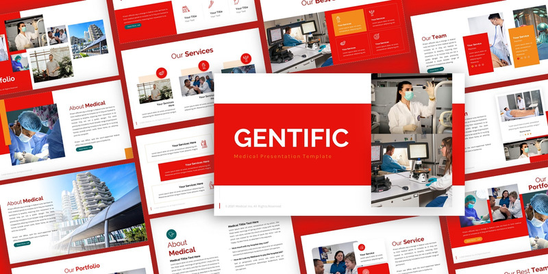 Gentific - Medicinsk mångsidig PowerPoint-mall - Features Image 1