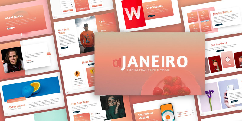 Janeiro - PowerPoint multiuso creativo - Caratteristiche Immagine 1