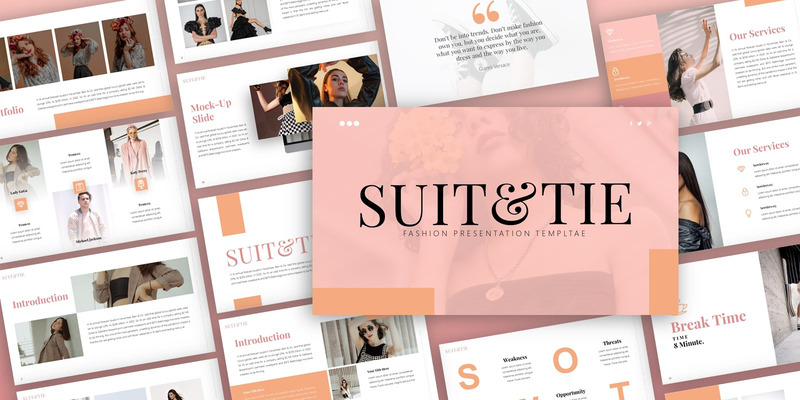 Modello di presentazione PowerPoint SuitTie Fashion - Caratteristiche Immagine 1