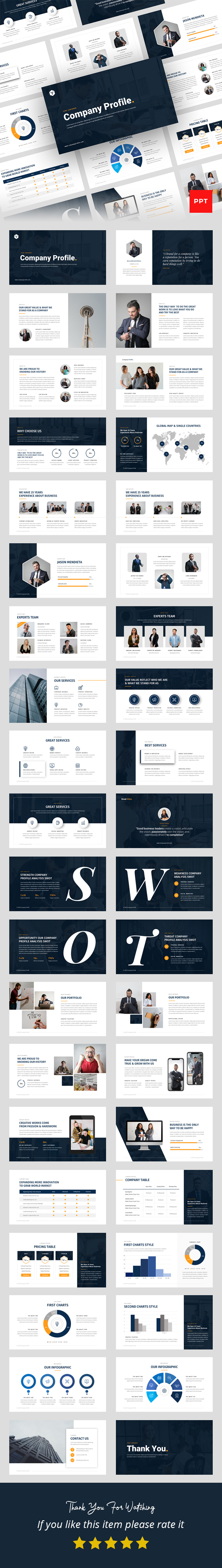 Company Profile Presentation PowerPoint Template - Features Image 1