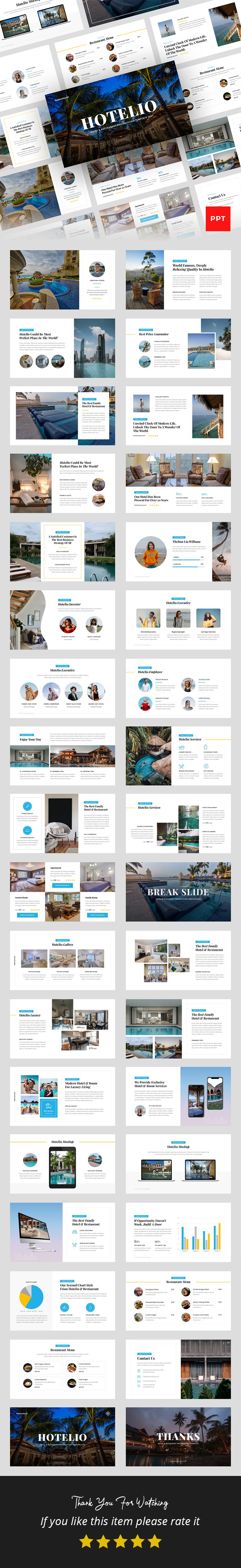 Hotelio - Hotel & Restaurant Presentation PowerPoint template - Features Image 1