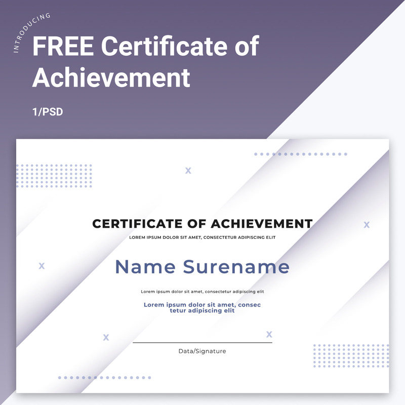 Free Stylish Certificate of Achievement Template - Features Image 1