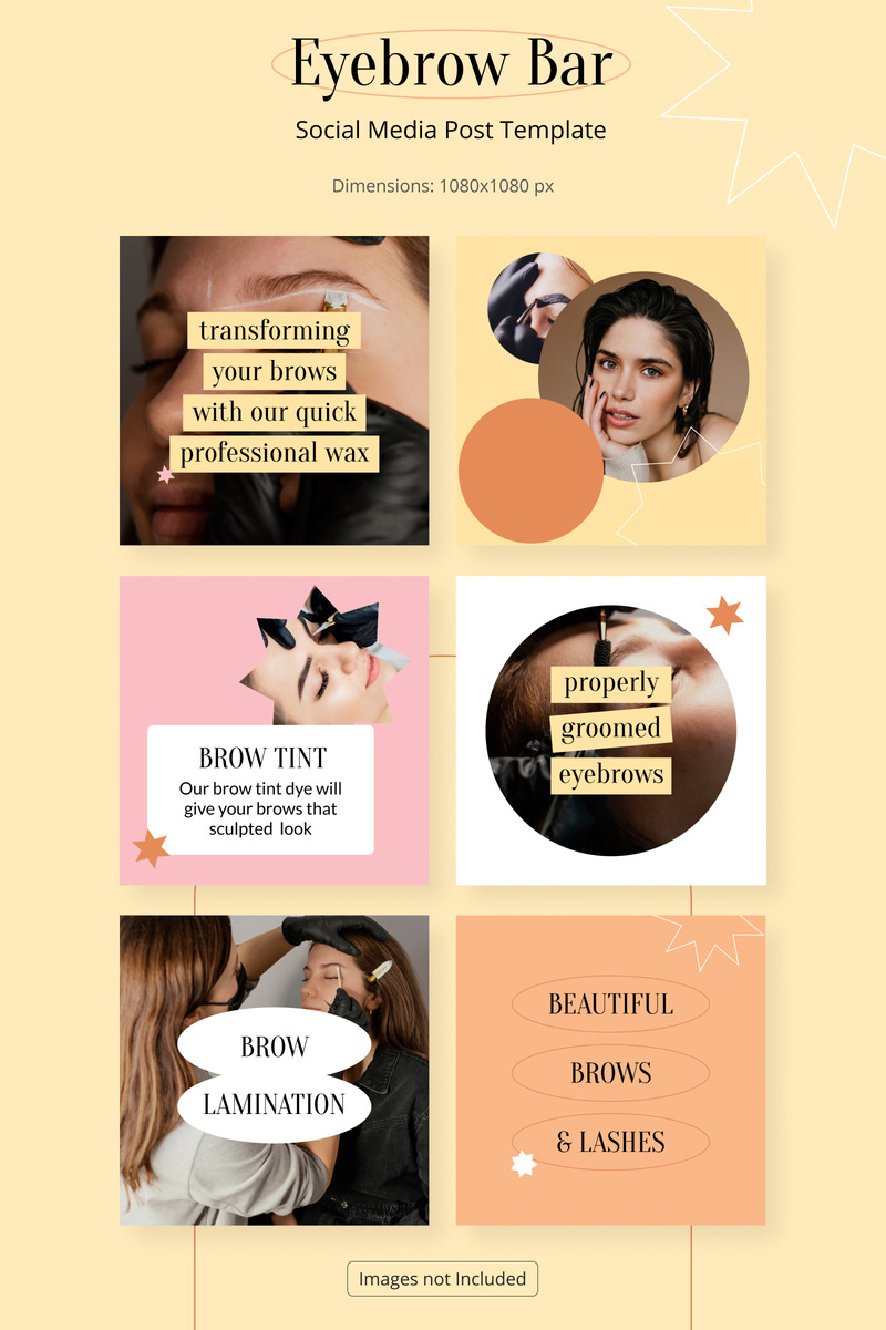 Gratis Instagram-sjabloon Beauty Eyebrow Bar - Features Image 1