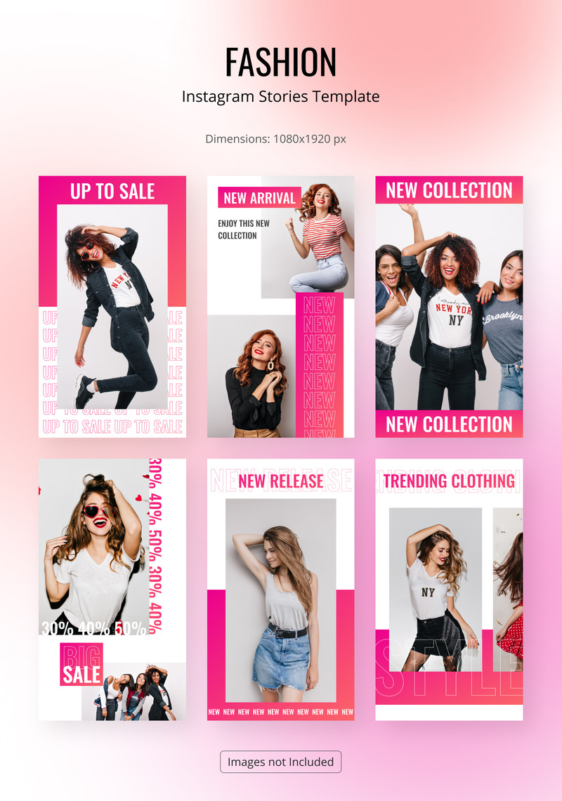 Free Fashion Instagram Templates Feminine Stories - Features Image 1