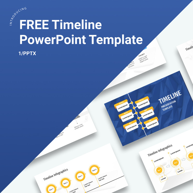 Бесплатный шаблон презентации PowerPoint Timeline - Features Image 1