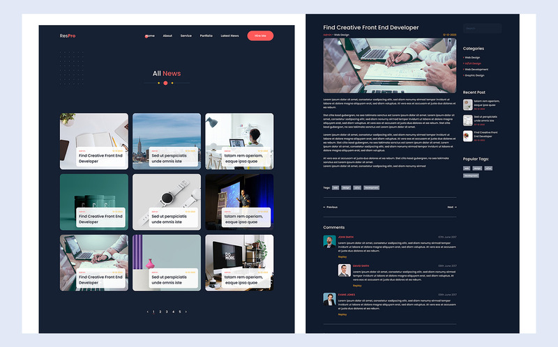 ResPro Personal Portfolio XD-mall - Features Image 4
