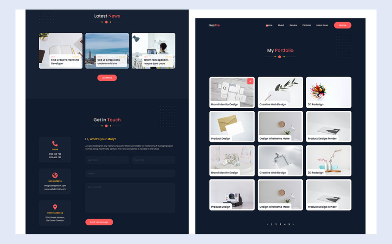 ResPro Personal Portfolio XD-mall - Features Image 3