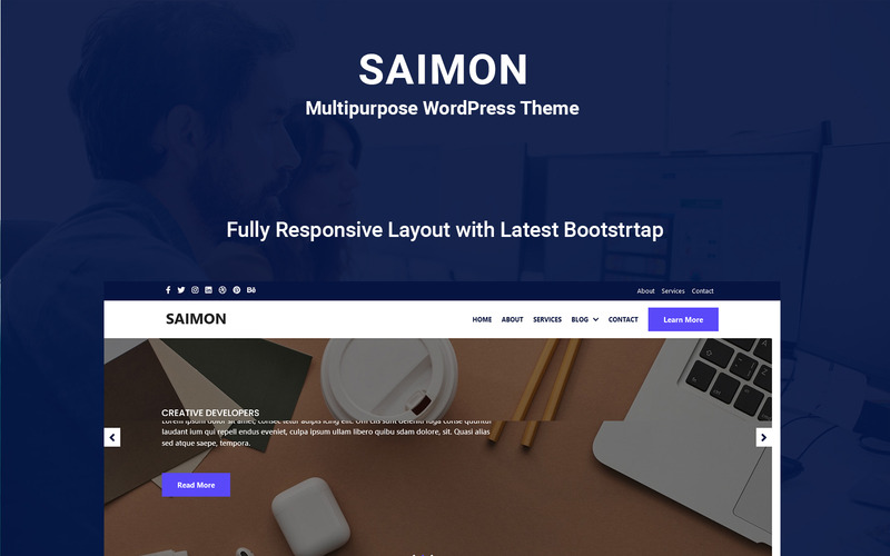 Saimon - Multipurpose WordPress Theme - Features Image 1